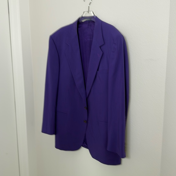 VERSACE V2 Purple Blazer Sz 44L - Picture 1 of 11